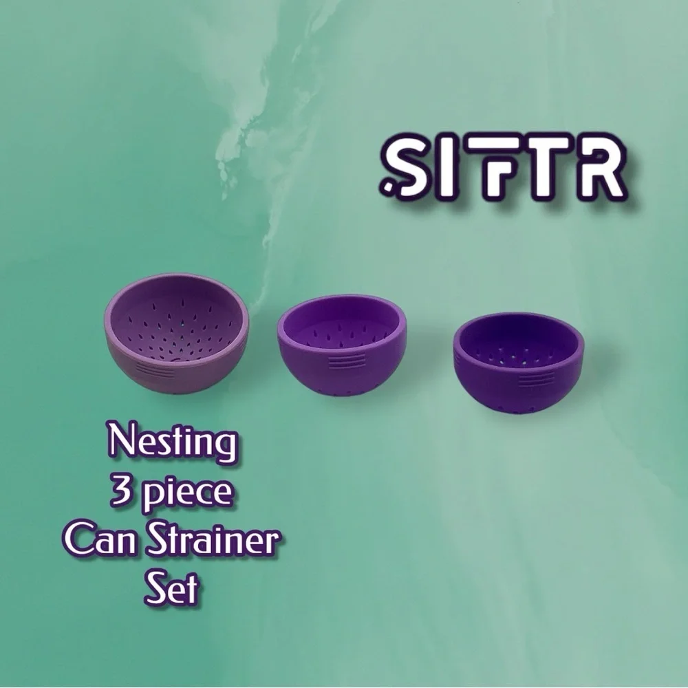 SIFTR Purple Nesting Can Strainer Set NWOB